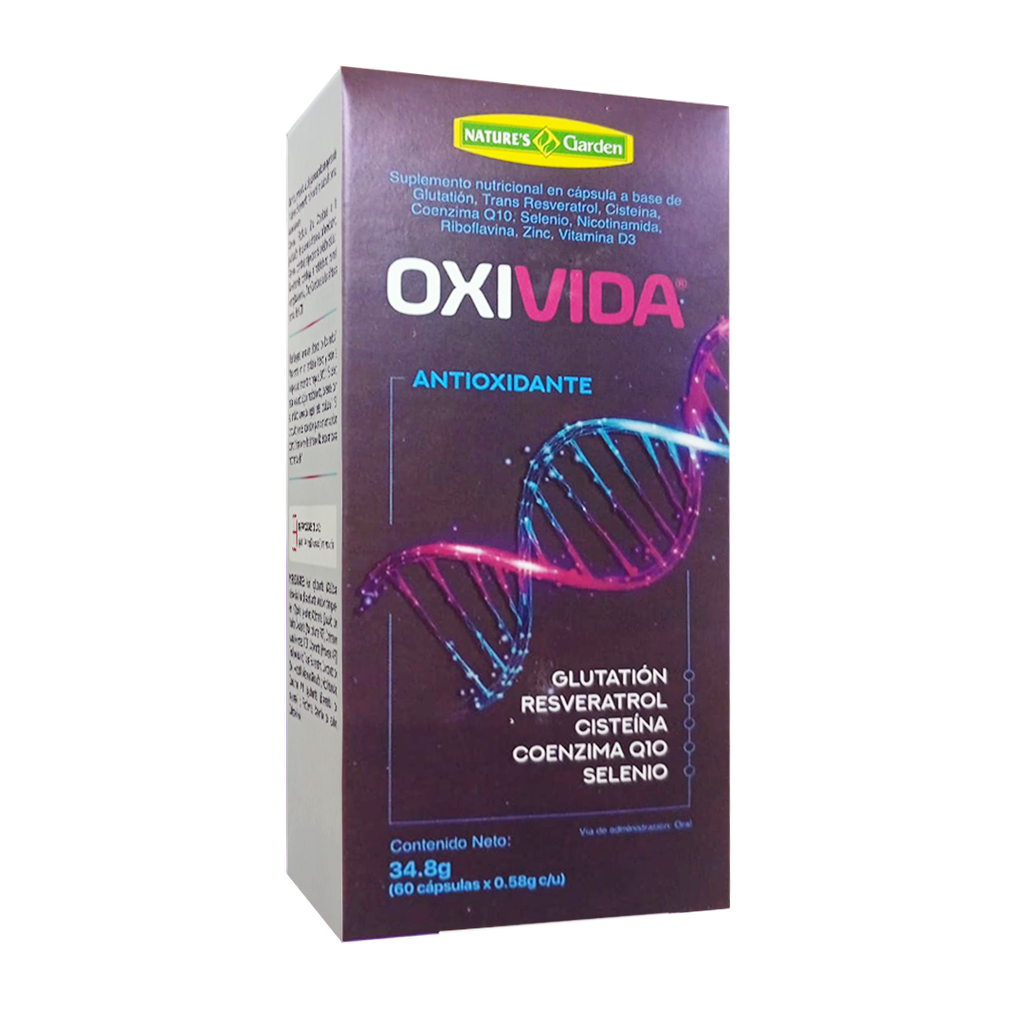 [GARDEN-8762] Oxivida – Glutatión + Resveratrol + Cisteína + CoQ10 + Selenio + Zinc
