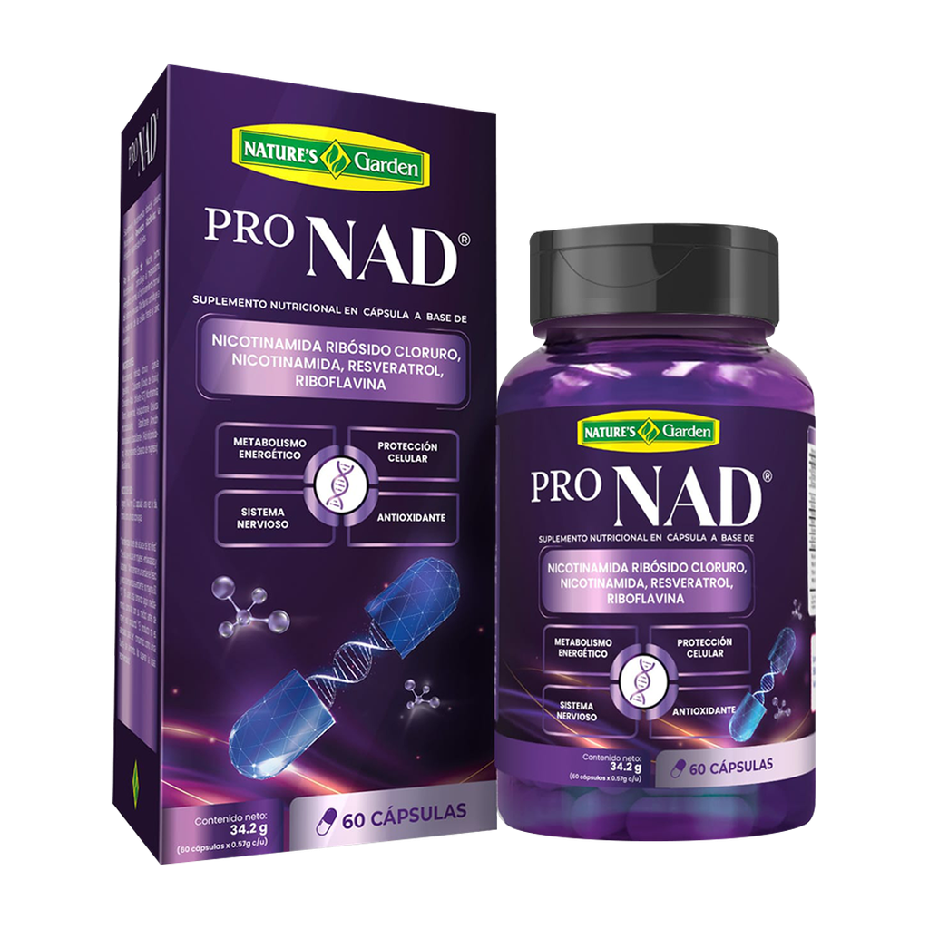 [GARDEN-9036] ProNAD – NAD+ + Resveratrol 60 cápsulas