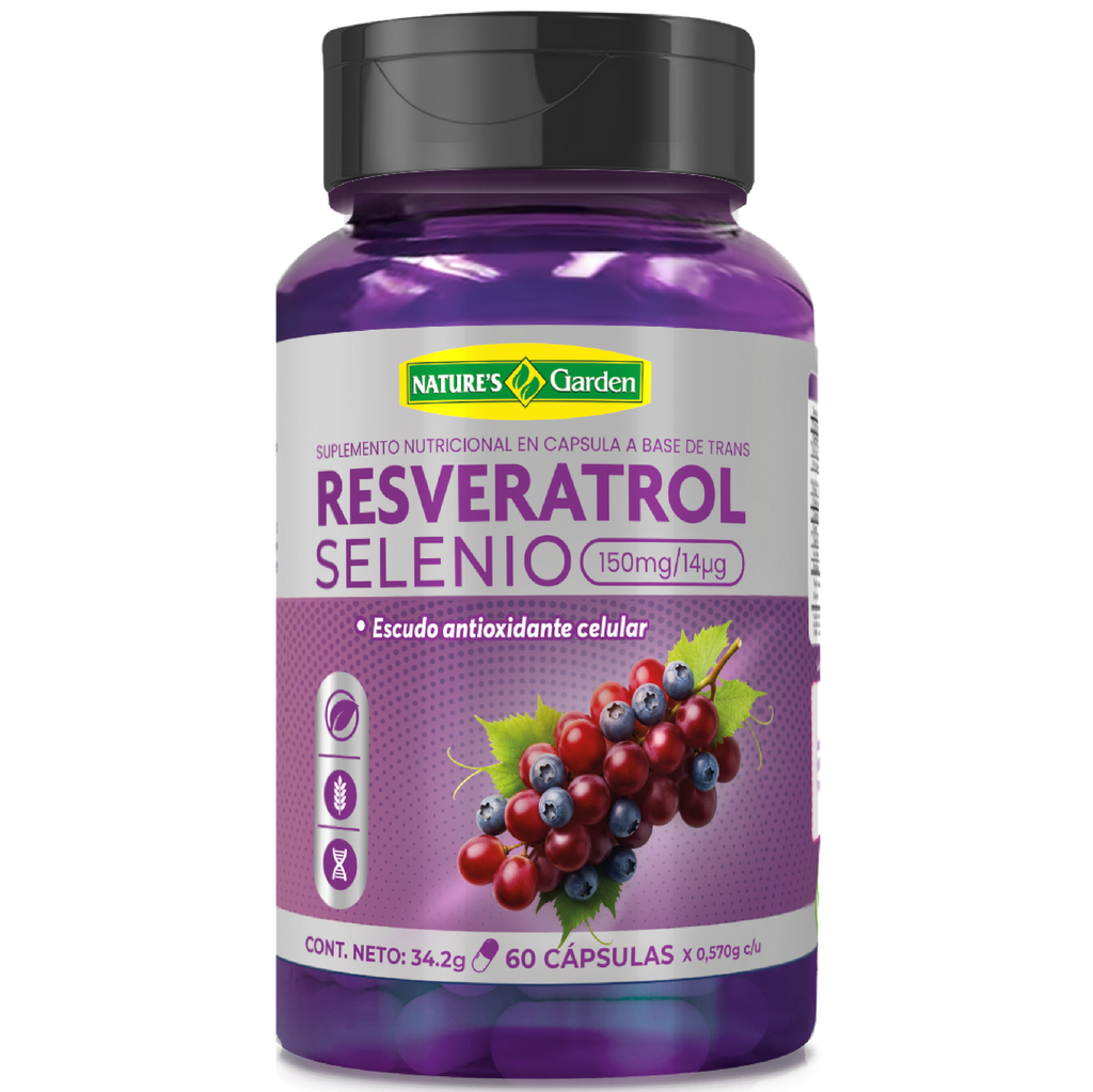 [GARDEN-9515] Resveratrol + Selenio 60 cápsulas