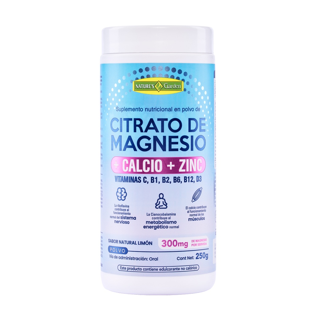 [GARDEN-8035] Citrato de Magnesio + Calcio + Zinc + Vitaminas 250 g