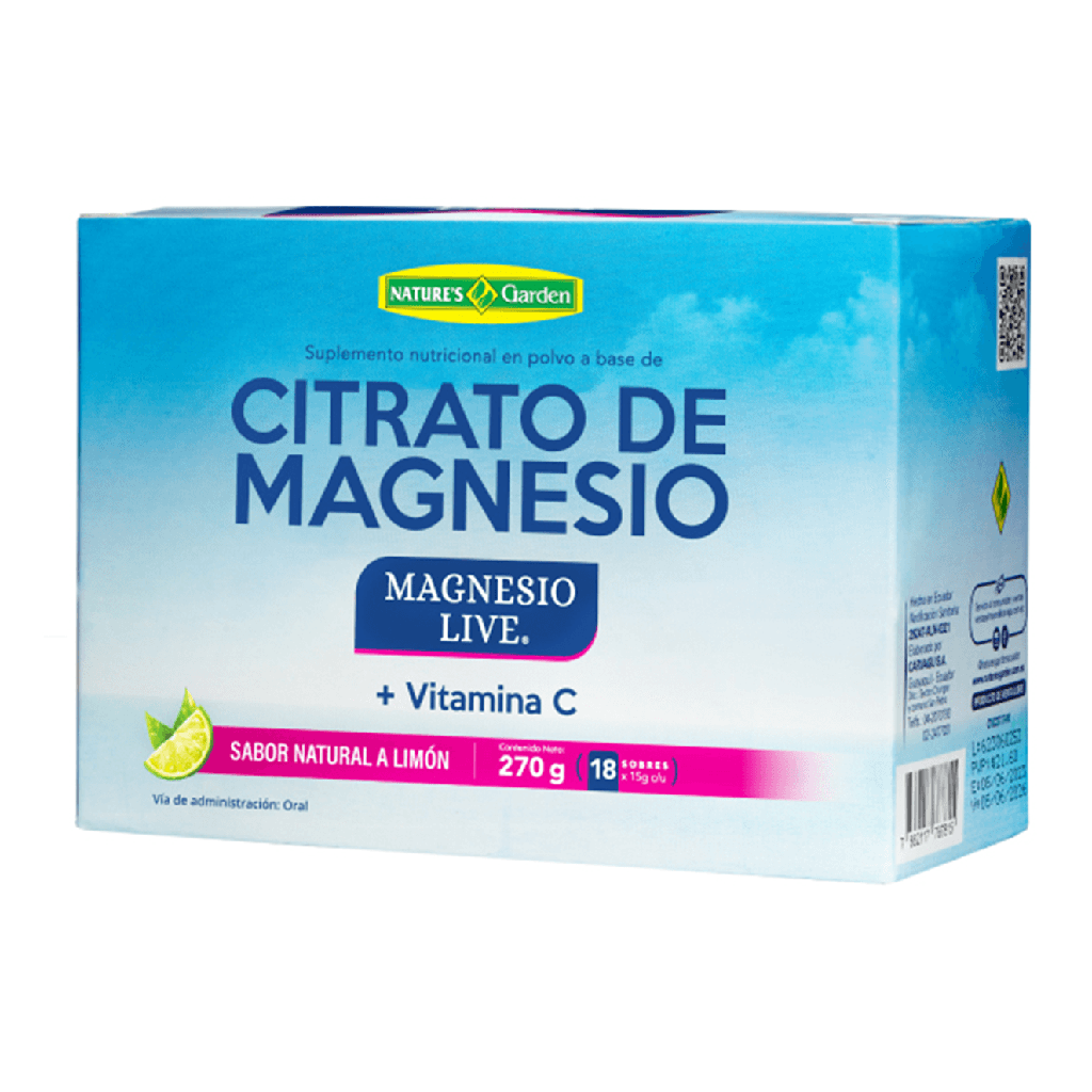 [GARDEN-7140] Citrato de Magnesio sabor limón – 18 sobres